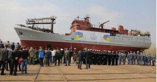У Києві спустили на воду розвідувальний корабель для ВМС