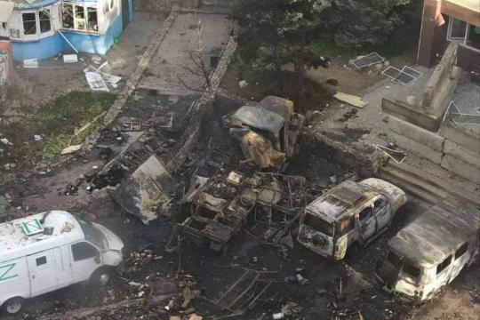 Внаслідок вибуху в Енергодарі знищена техніка російських окупантів