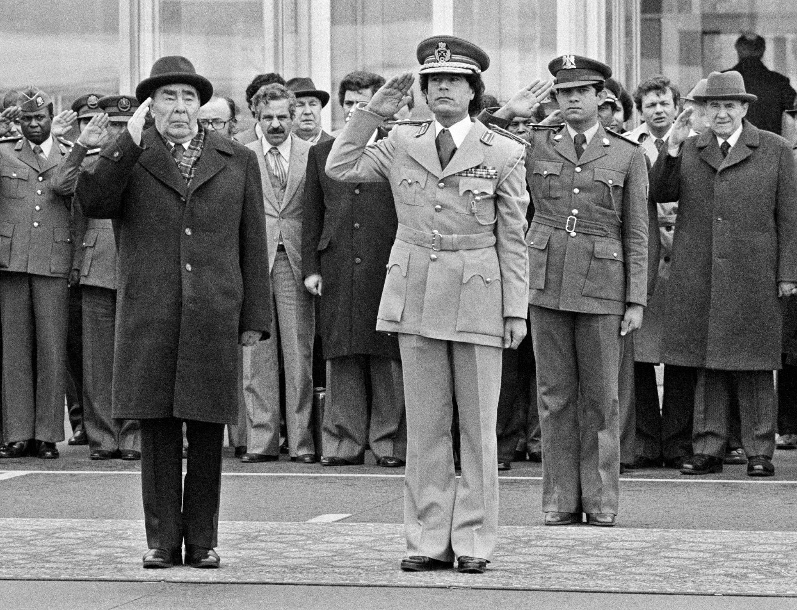 Американский брежнев. Муаммар Каддафи и Брежнев. Визит Каддафи в СССР.